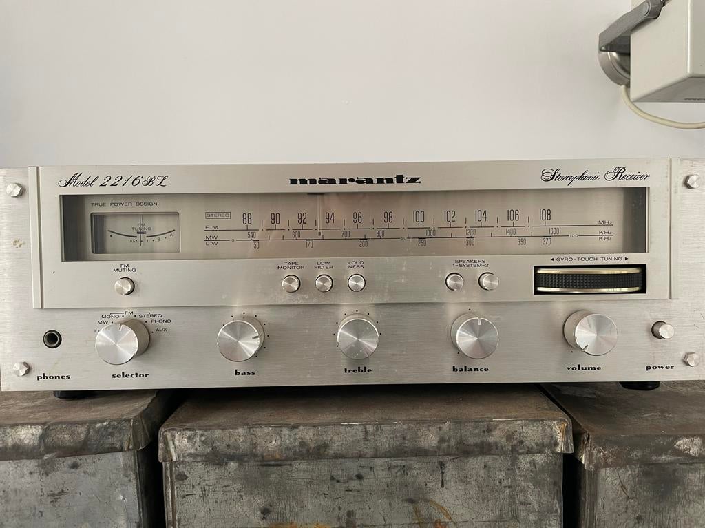 Marantz 2216BL Stereophonic Receiver, Marantz, Gebruikt, Ophalen of Verzenden, Minder dan 60 watt