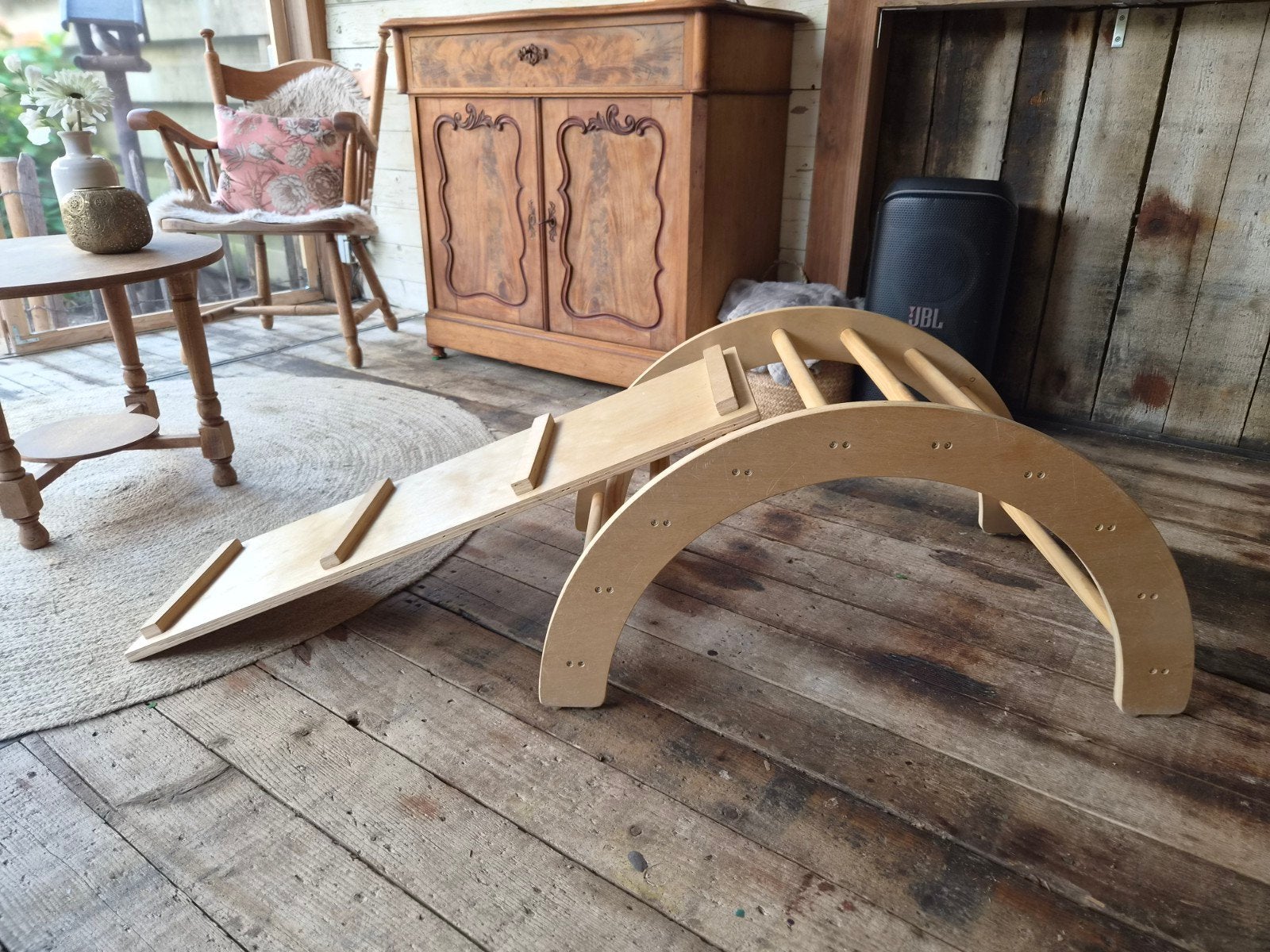 Houten Klimboog en Klimplank voor Kinderen, Kinderen en Baby's, Ophalen, Gebruikt, Klimwand