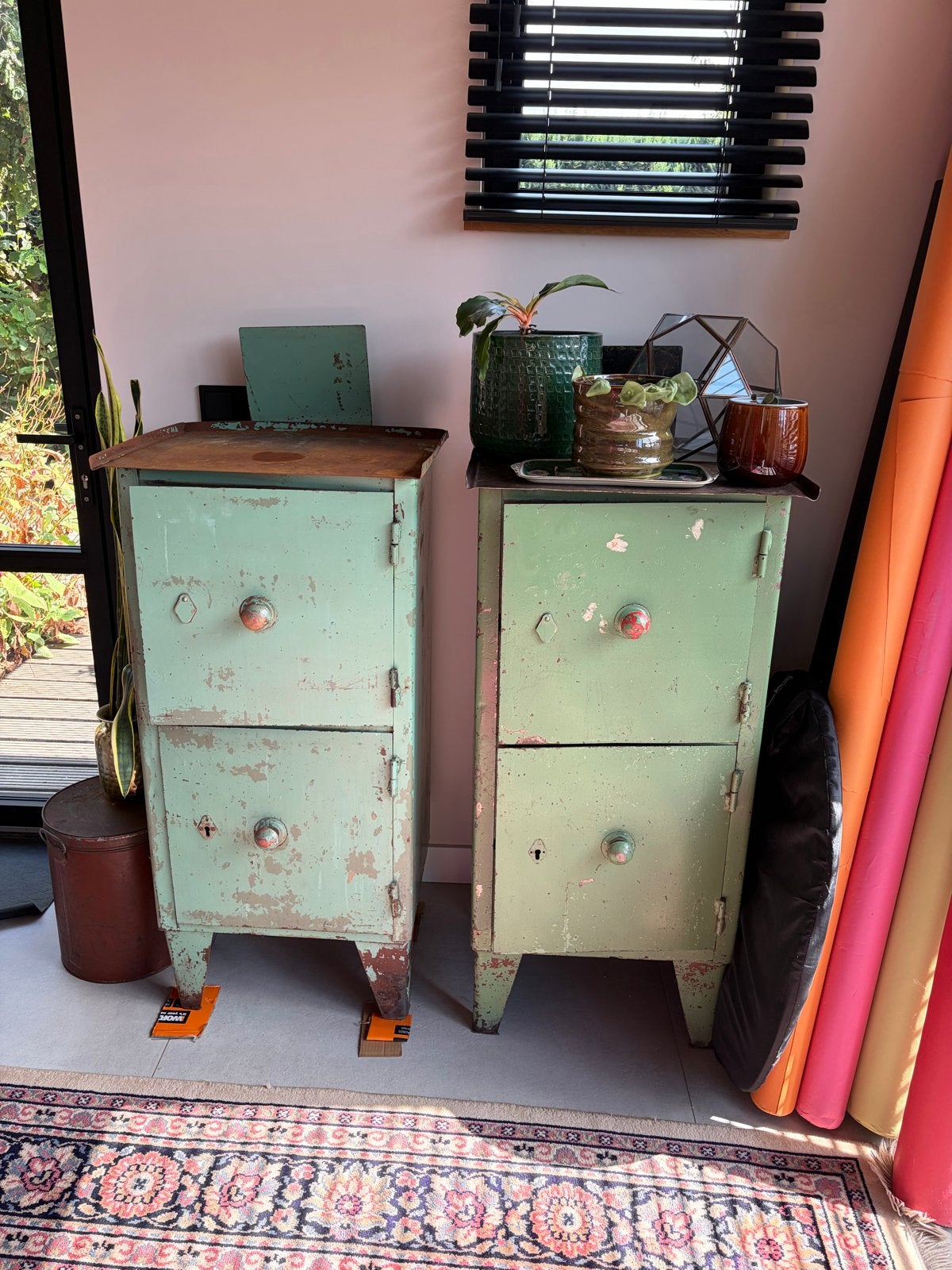 Vintage Industriële Archiefkasten (Set van 2), Ophalen