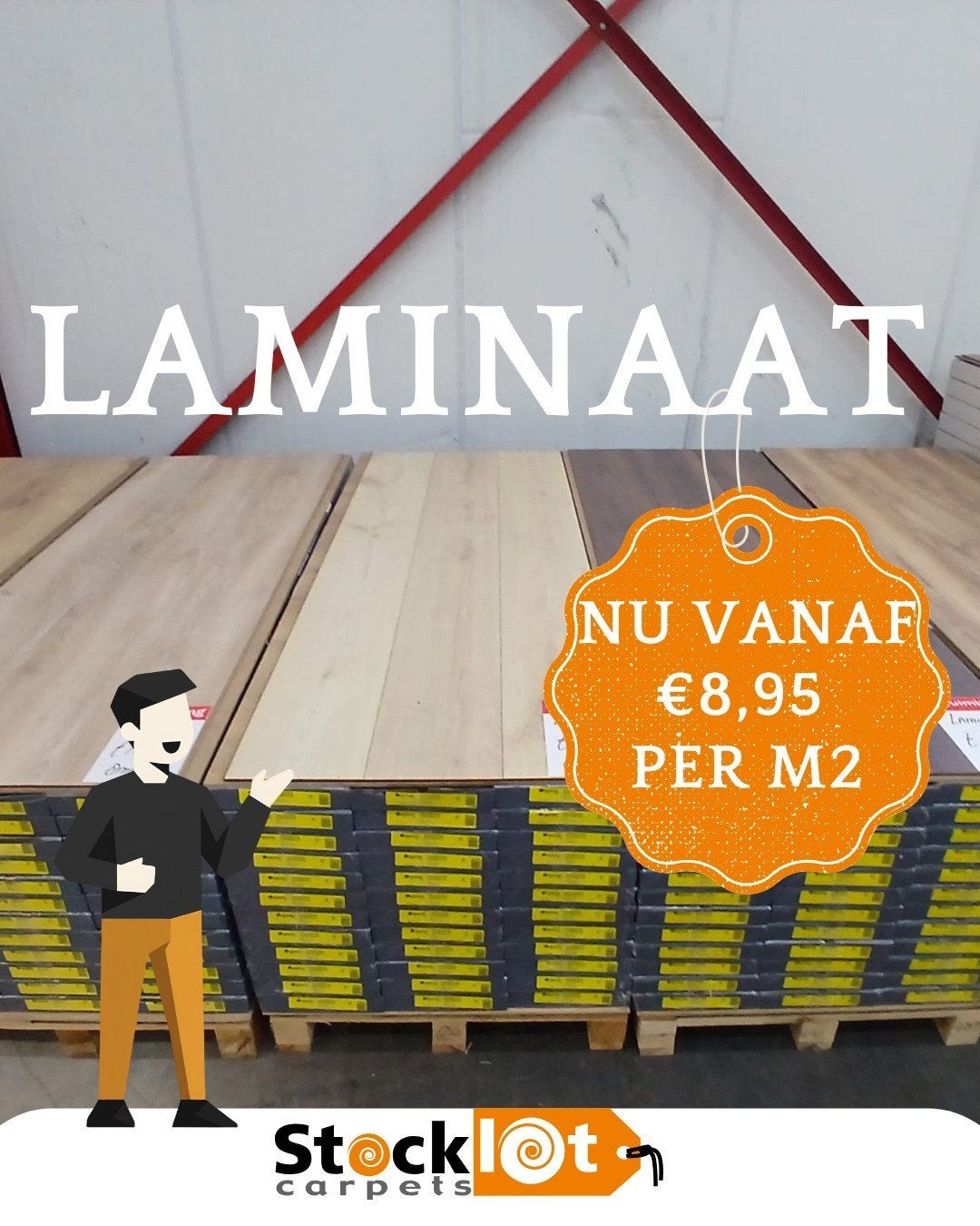 Laminaat van topkwaliteit direct uit voorraad leverbaar, 75 m² of meer, Nieuw, Ophalen of Verzenden, Beige