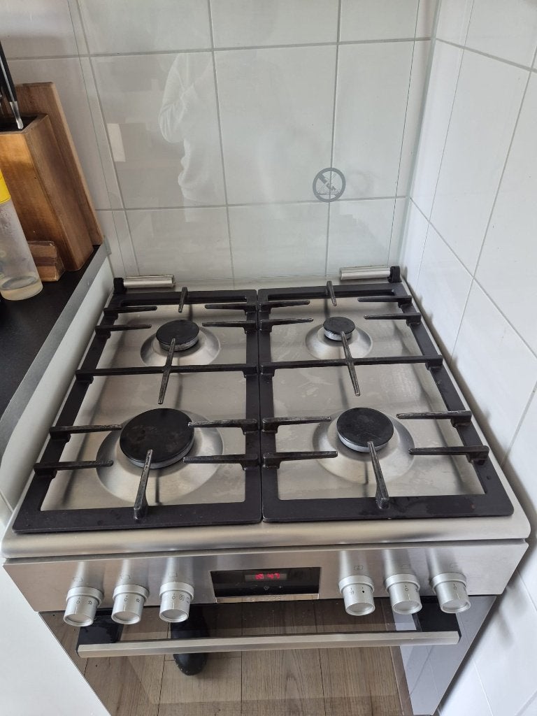 fornuis van Bosch RVS, Ophalen, Gebruikt, 4 kookzones, Gas
