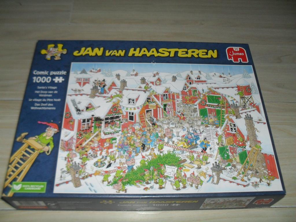 J. v. Haasteren puzzle 1000 stukjes Het dorp van de kerstman, Ophalen, 500 t/m 1500 stukjes, Zo goed als nieuw, Legpuzzel