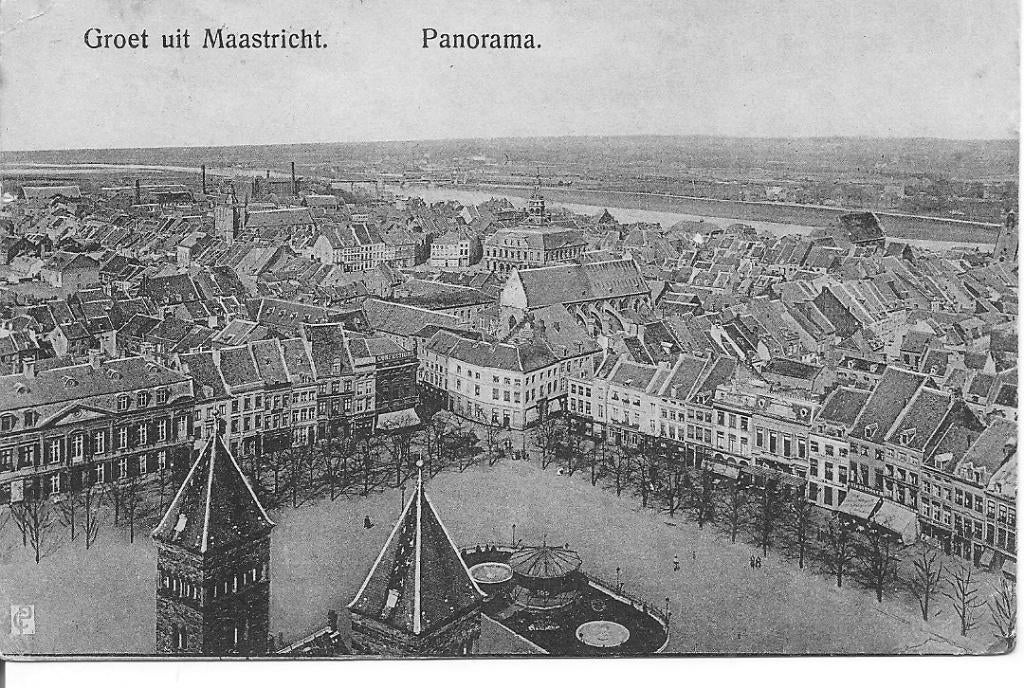 Groet uit Maastricht  Panorama  1915., Verzamelen, Ophalen of Verzenden, Voor 1920, Gelopen, Limburg
