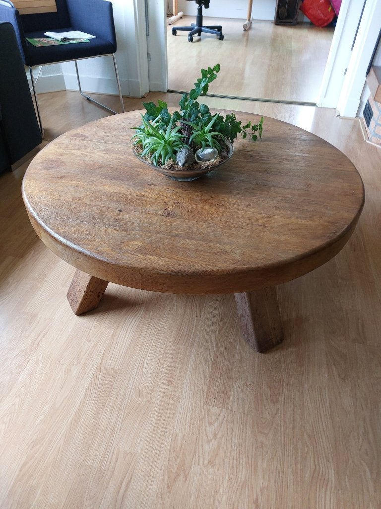 Eikenhouten salontafel, Ophalen, Gebruikt, 100 tot 150 cm, 50 tot 100 cm