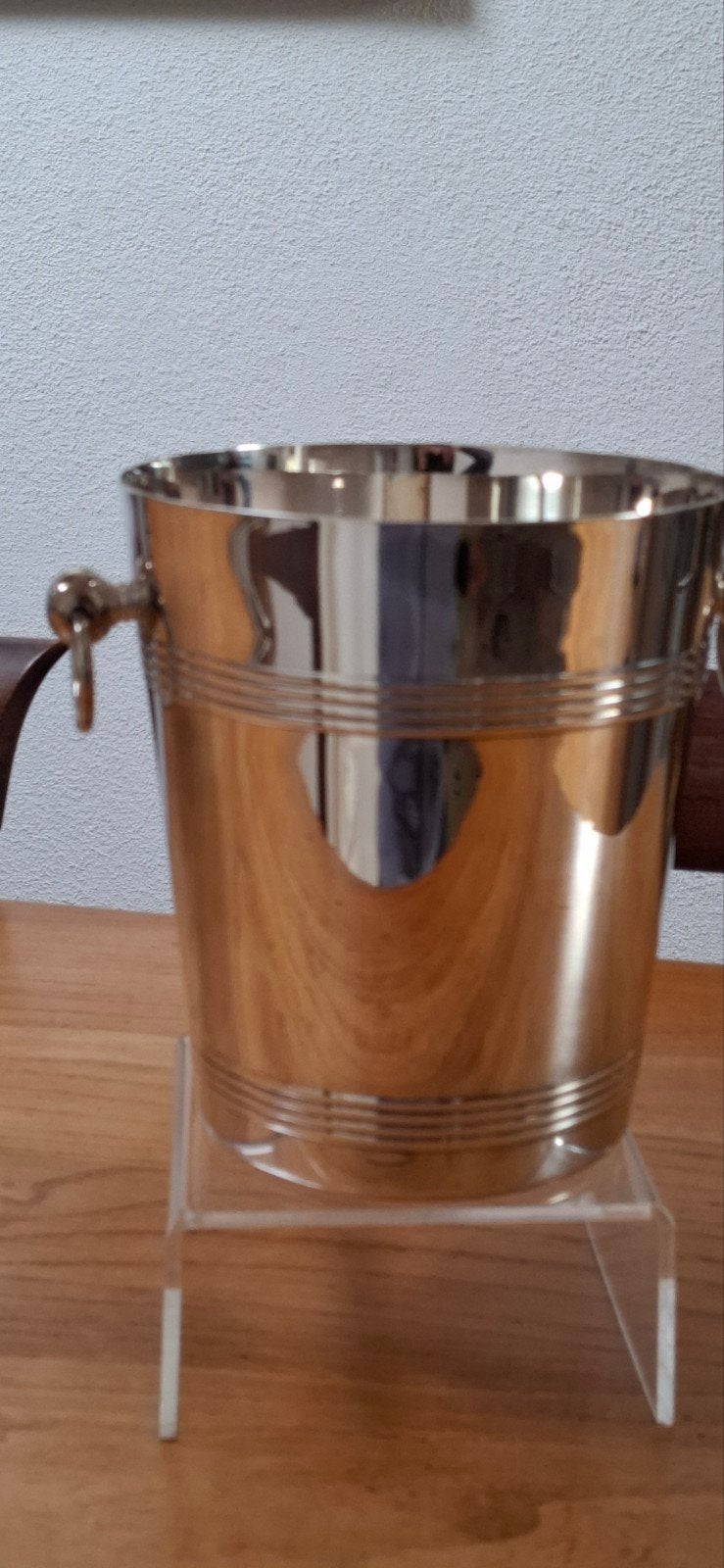 Verzilverde Champagne Emmer - Jaren '80 - 21,5 cm Hoog, Ophalen of Verzenden