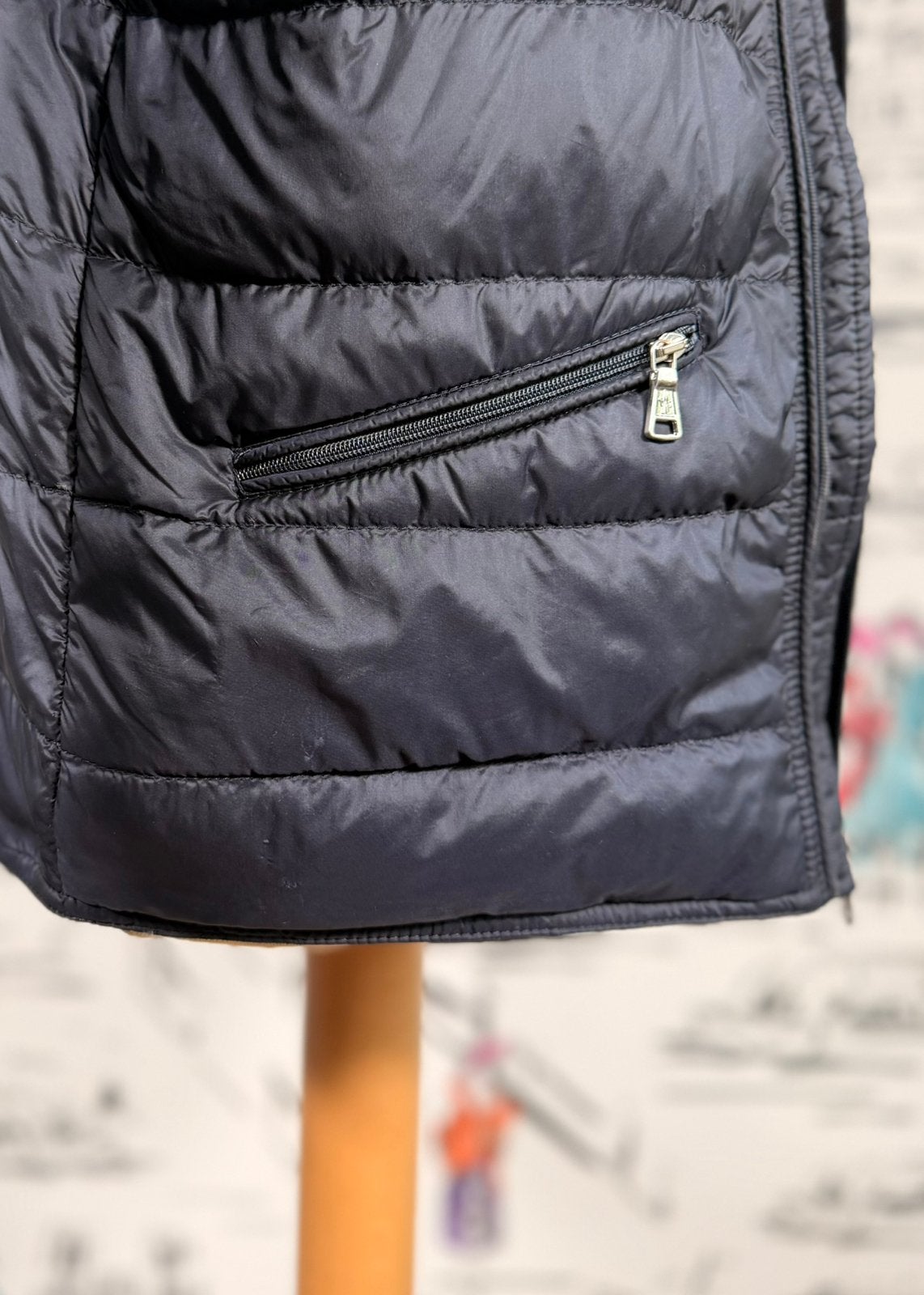 Moncler Gui navy bodywarmer dons jas maat 14, Moncler EU, Verzenden, Jongen of Meisje, Zo goed als nieuw