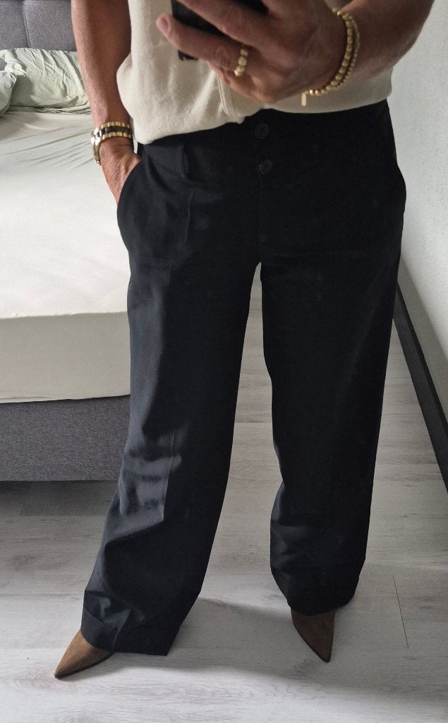 Prachtige lange zwarte broek van Cambio, maat 38, Maat 38/40 (M), Cambio, Zwart, Ophalen of Verzenden