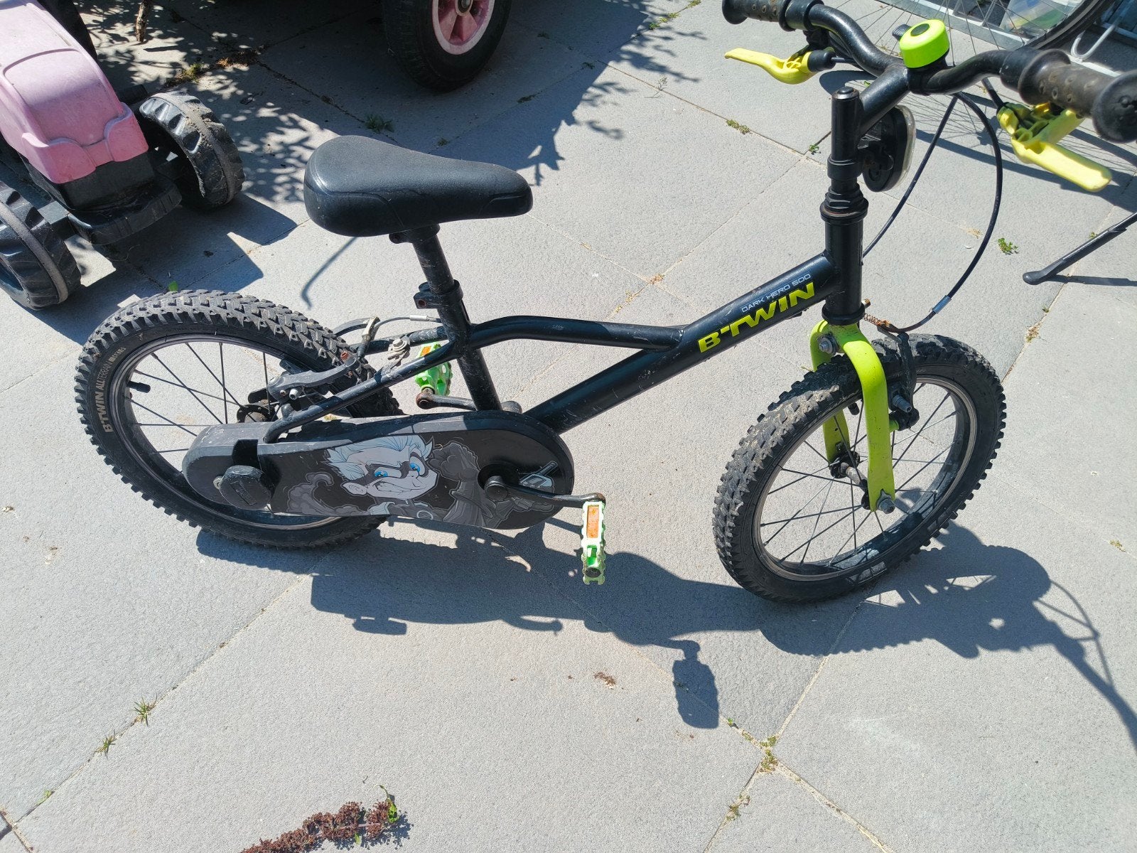 B'Twin kinderfiets 16 inch - Gebruikt, Ophalen, Velgrem, B'Twin, 16 tot 20 inch