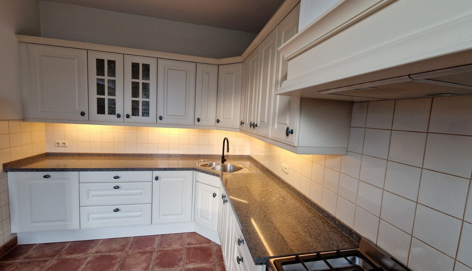natuursteen keukenblad, Huis en Inrichting, Keuken | Keukenelementen, Ophalen, Zo goed als nieuw, 200 cm of meer, Minder dan 100 cm