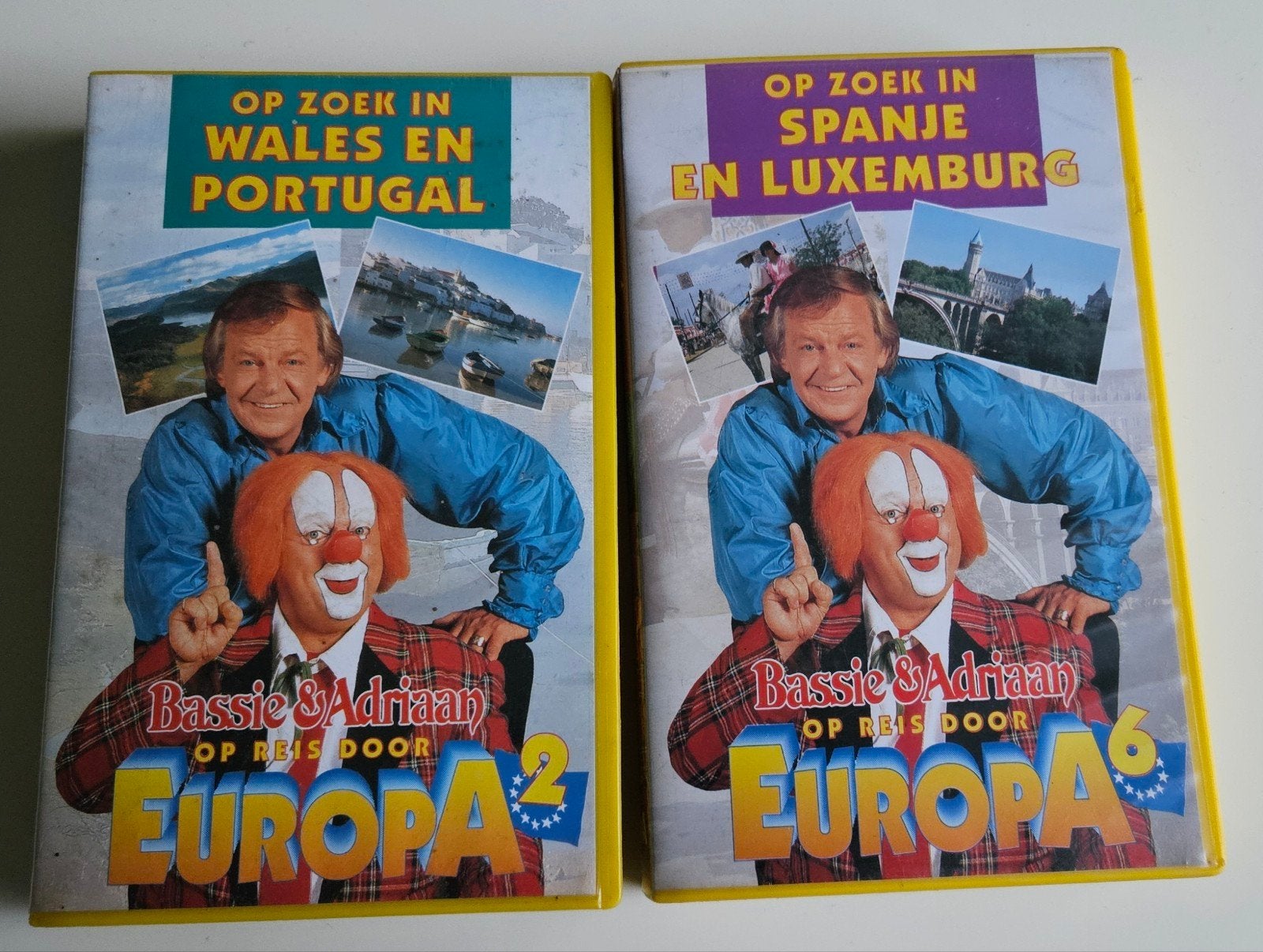 Bassie & Adriaan CNR VHS: Op Reis door Europa deel 2 en 6, Cd's en Dvd's, Verzenden, Alle leeftijden, Nederlands, Zo goed als nieuw