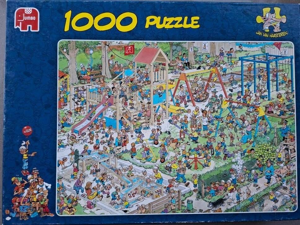 Jan van Haasteren 1000 stukjes - De Speeltuin, ruilen/bieden, Ophalen, 500 t/m 1500 stukjes, Gebruikt, Legpuzzel