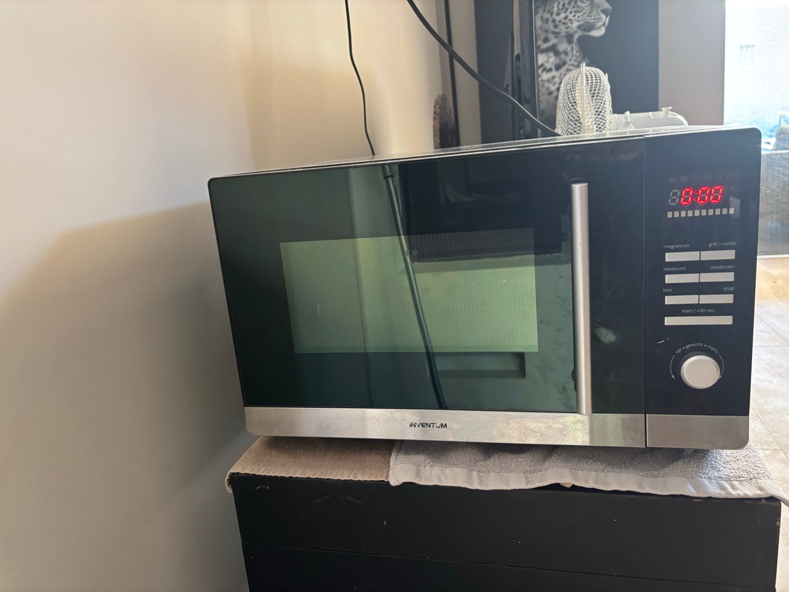 Inventum Magnetron - Zo goed als nieuw, Witgoed en Apparatuur, Magnetrons, Zo goed als nieuw, Vrijstaand, Magnetron, 45 tot 60 cm