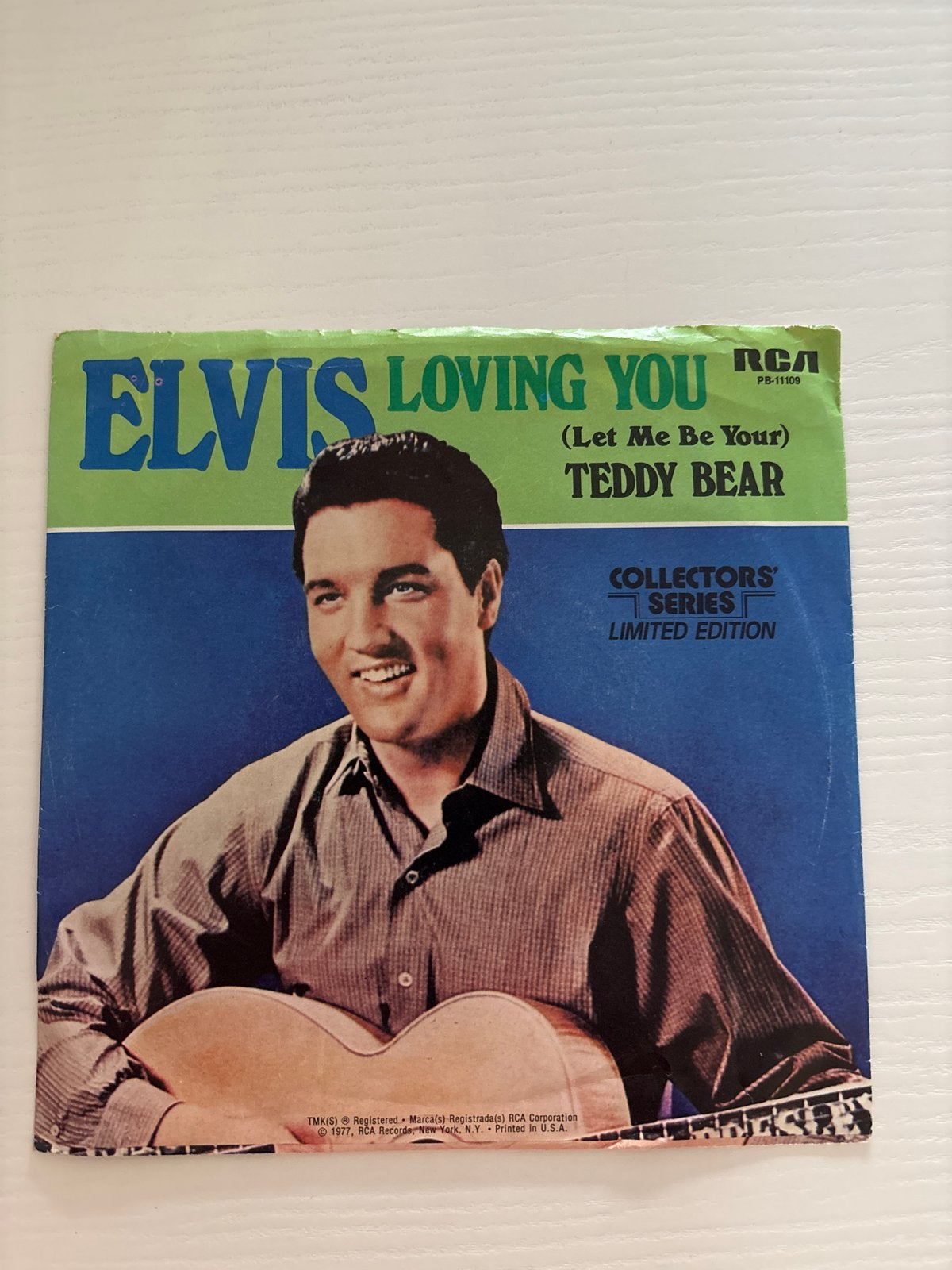 Elvis -Loving You / Teddy Bear 45 toeren mono singl, Ophalen of Verzenden, Zo goed als nieuw, Cd of Plaat