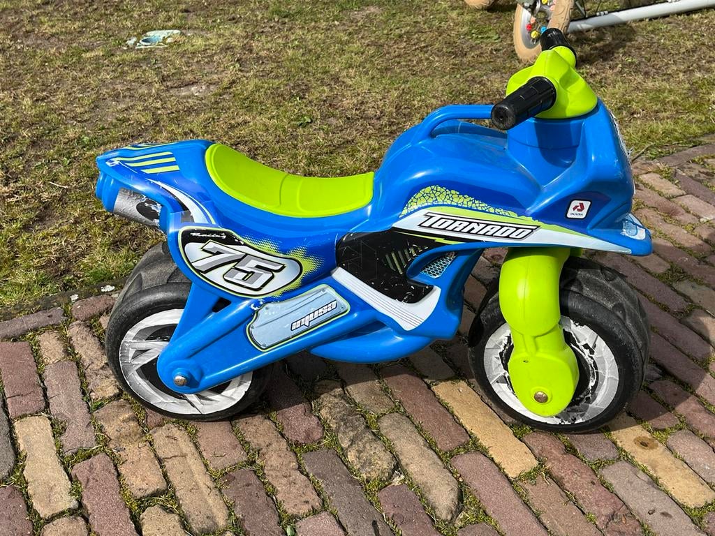 Loopmotor blauw groen, Ophalen, Gebruikt, Loopfiets