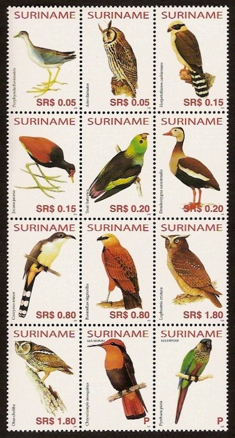 Suriname 1341/52 postfris Vogels 2005, Ophalen of Verzenden, Postfris