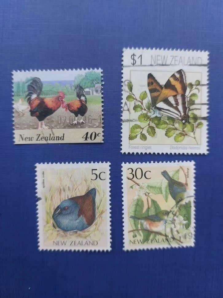 Postzegel Nieuw Zeeland 1991 ev 4 zegels met Dieren 30-04, Ophalen of Verzenden, Gestempeld