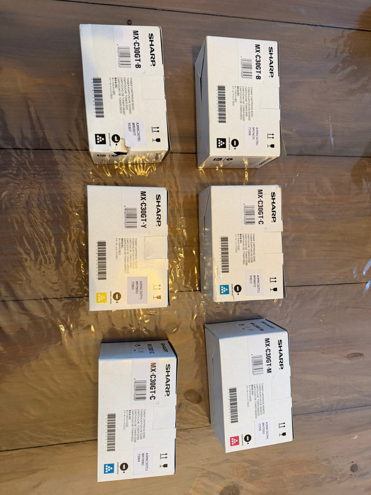 Originele Sharp MX-C30GT Tonercartridges Set 6 Stuks, Ophalen of Verzenden, Zo goed als nieuw