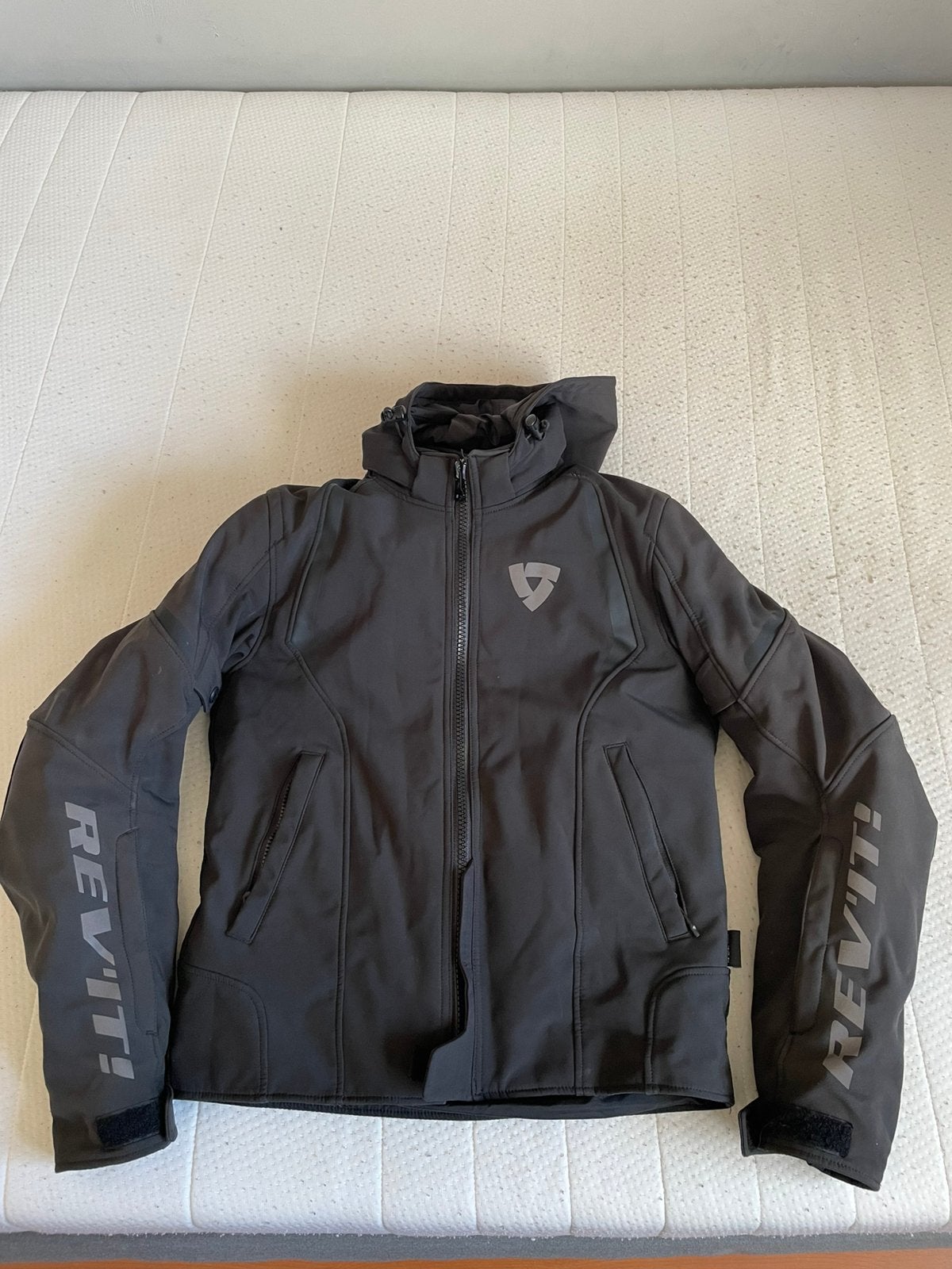 Rev'it Burn Black Fabric Motorcycle Jacket H20, Ophalen of Verzenden, Tweedehands, Heren, Jas | textiel