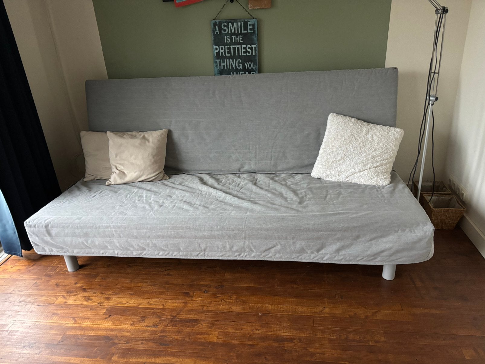 Handige bedbank, Huis en Inrichting, Ophalen, 100 cm, Tweepersoons, Zo goed als nieuw