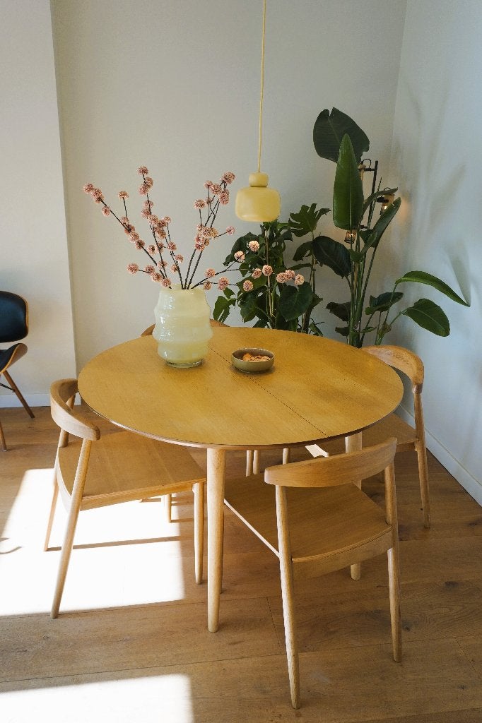 Dinning Table Oak Oqui Kave Home Like new, Ophalen, 100 tot 150 cm, Eikenhout, 200 cm of meer