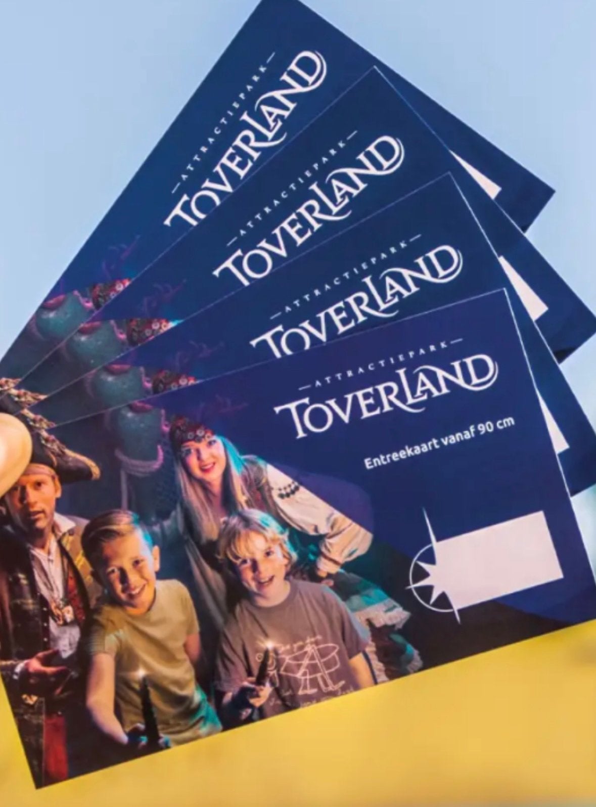 Toverland entree kaarten, Drie personen of meer, Ticket of Toegangskaart