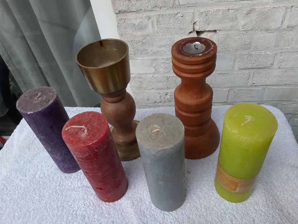Kaarsen, diverse kleuren en mate, rond zeskant etc. ook kand, Ophalen, Overige materialen, Nieuw, Kaars