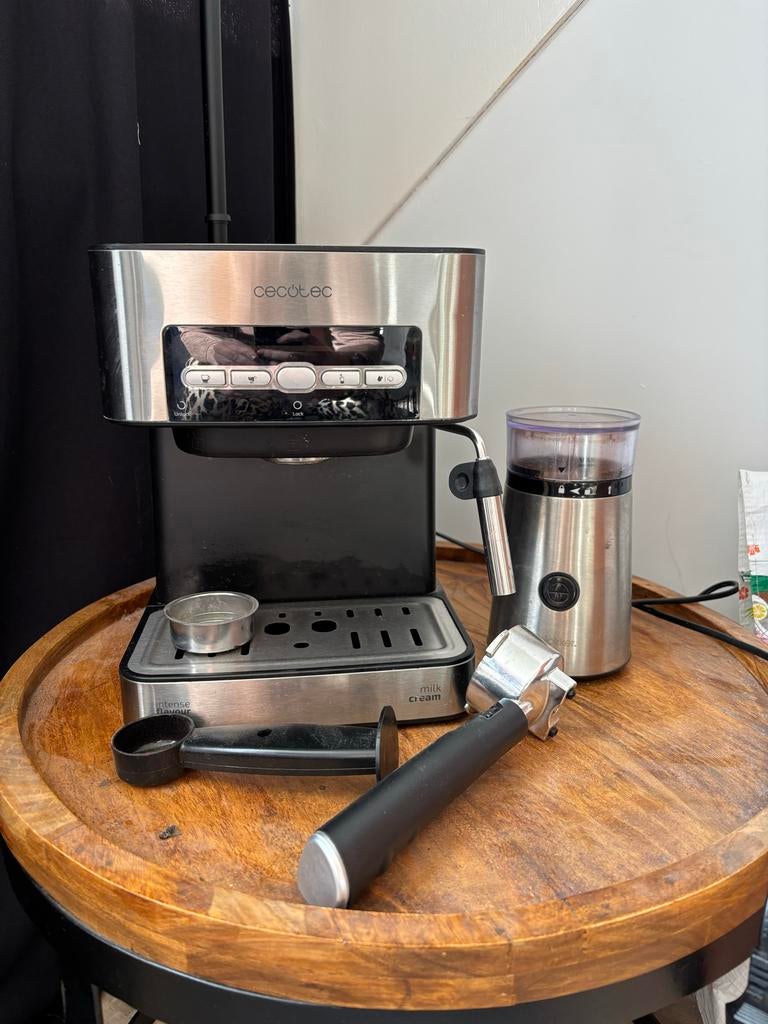Koffiezetapparaat met koffiemaler - Cecotec, Gebruikt, Espresso apparaat, Koffiebonen, 1 kopje