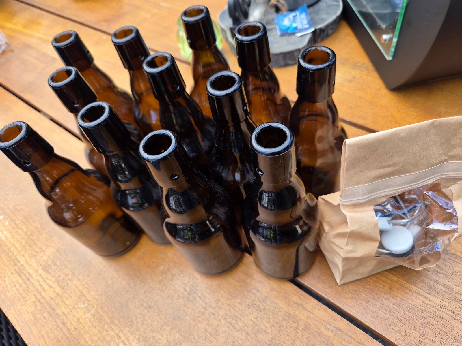 Lege bruine bierflesjes met beugelsluiting (12 stuks), Overige typen, Nieuw, Ophalen of Verzenden, Herbruikbaar
