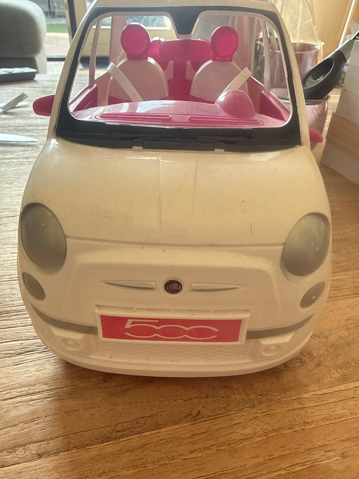 Barbie Fiat 500 auto, Ophalen of Verzenden, Gebruikt