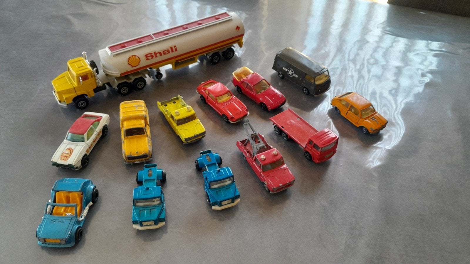 Verzameling van vintage speelgoedauto's Majorette, Ophalen of Verzenden, Gebruikt