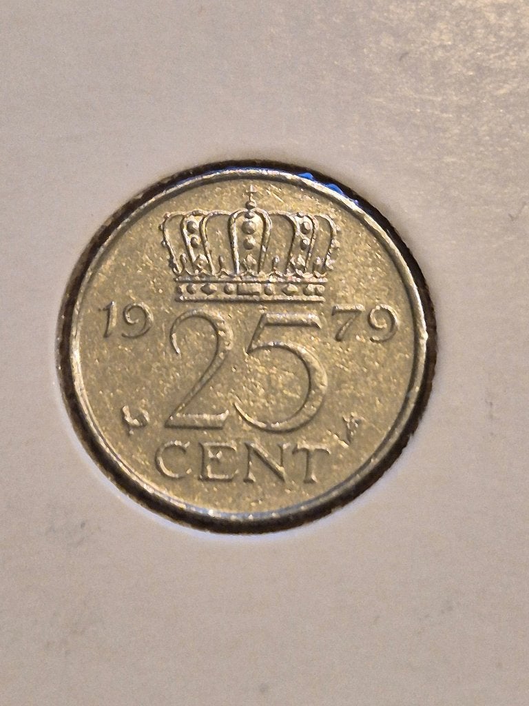 Nederland - 25 Cent 1979, Verzenden, Koningin Juliana, 25 cent, Losse munt