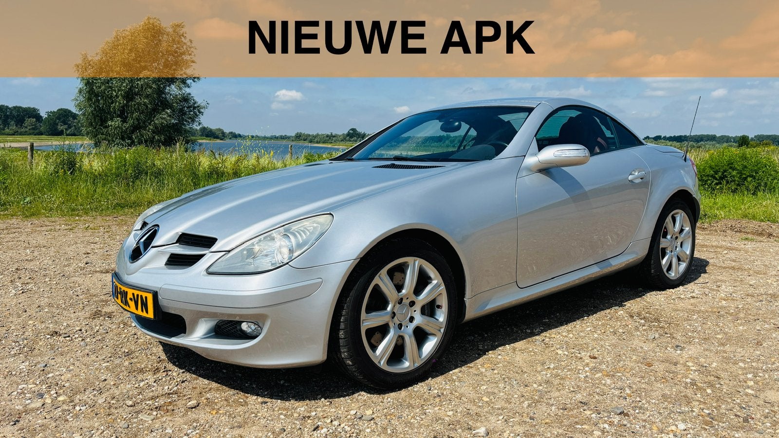 Mercedes-Benz SLK 350 - Nieuwe APK, Achterwielaandrijving, Cabriolet, Zilver of Grijs, 3498 cc