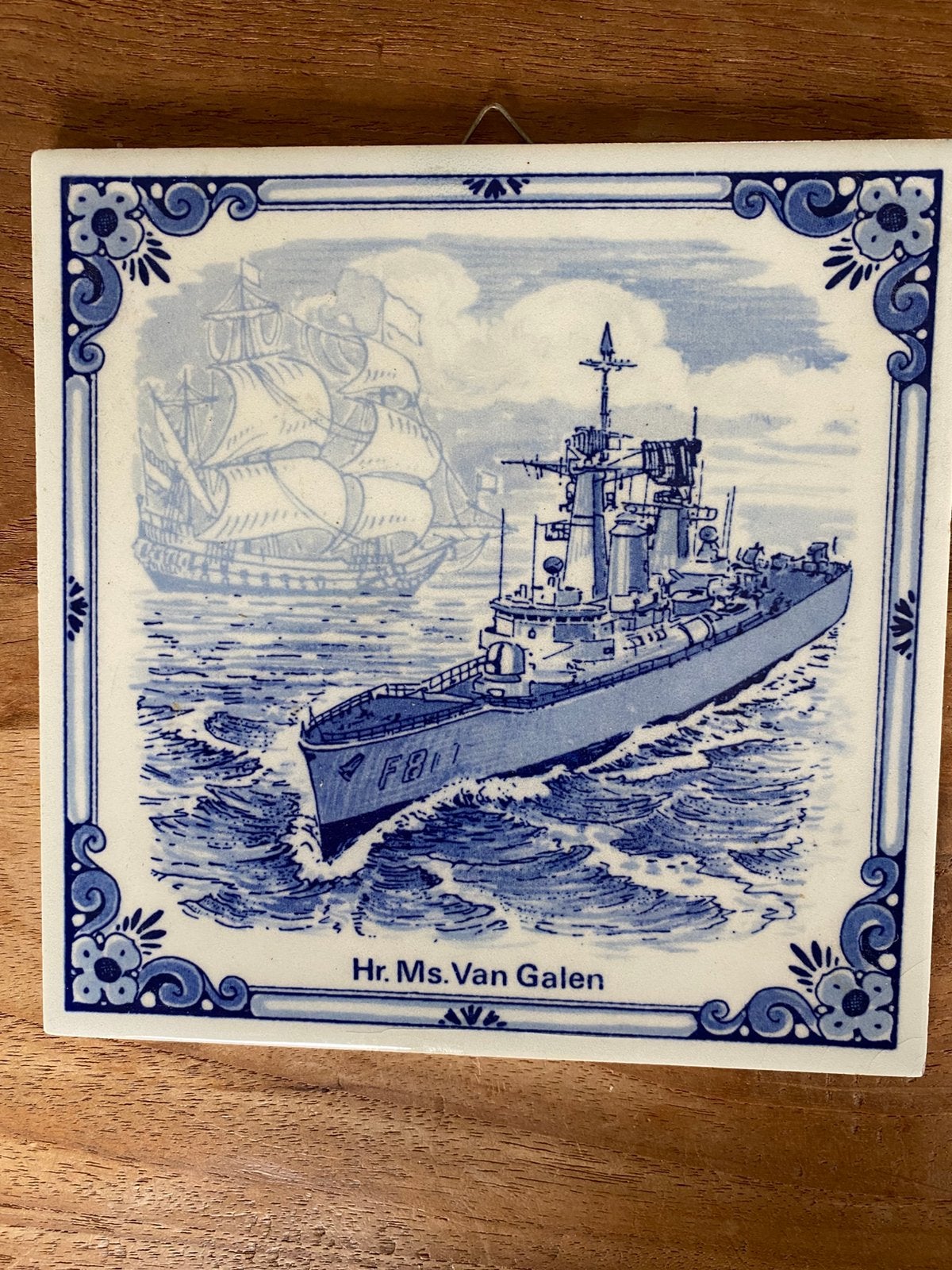 Tegeltje Marine fregat Hr. Ms. Van Galen, Ophalen of Verzenden