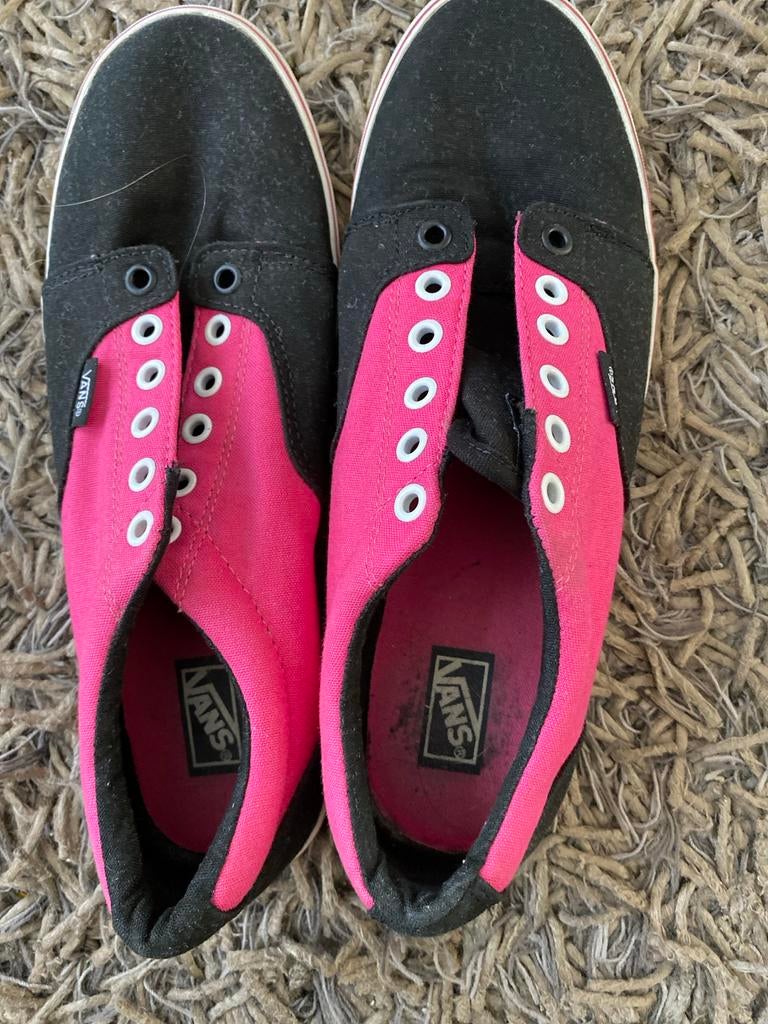 Vans sneakers zwart/roze - Maat 41, Ophalen of Verzenden, Gedragen, Zwart, Sneakers of Gympen