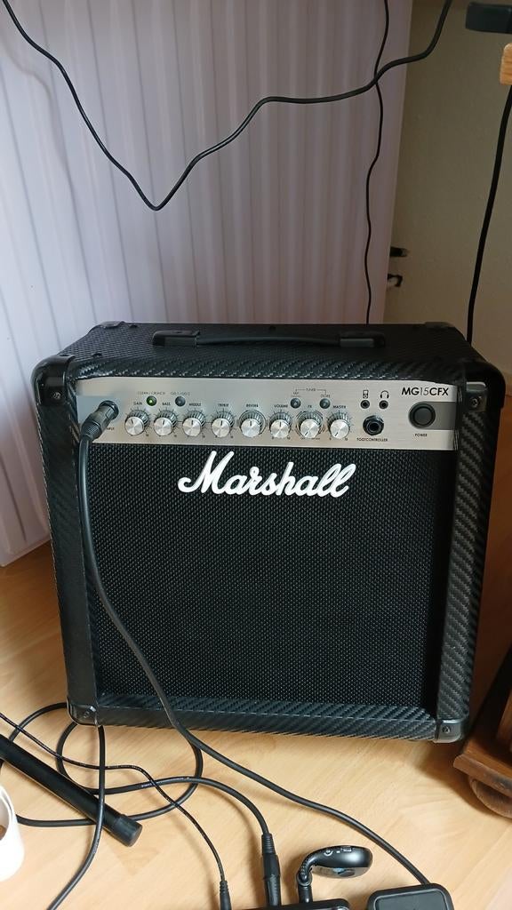 Marshall mg15cfx versterker., Ophalen of Verzenden, Zo goed als nieuw, Minder dan 50 watt