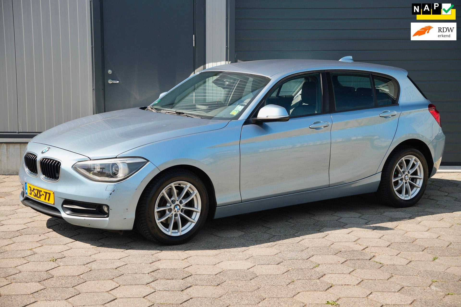 BMW 1-serie 116i High Executive Automaat NAP Xenon 5DR Leerb, Auto's, 4 cilinders, Blauw, 650 kg, 1598 cc