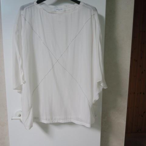 Oversized blouse wit zijde Fabiana Filippi mt 40 (it 44), Maat 38/40 (M), Wit, Ophalen of Verzenden, Zo goed als nieuw