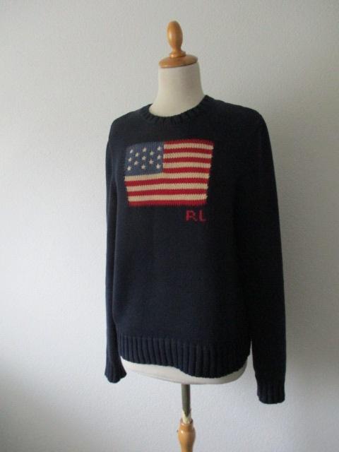 Polo, Ralph Lauren, katoenen trui maat M, Maat 38/40 (M), Polo Ralph Lauren, Blauw, Ophalen of Verzenden