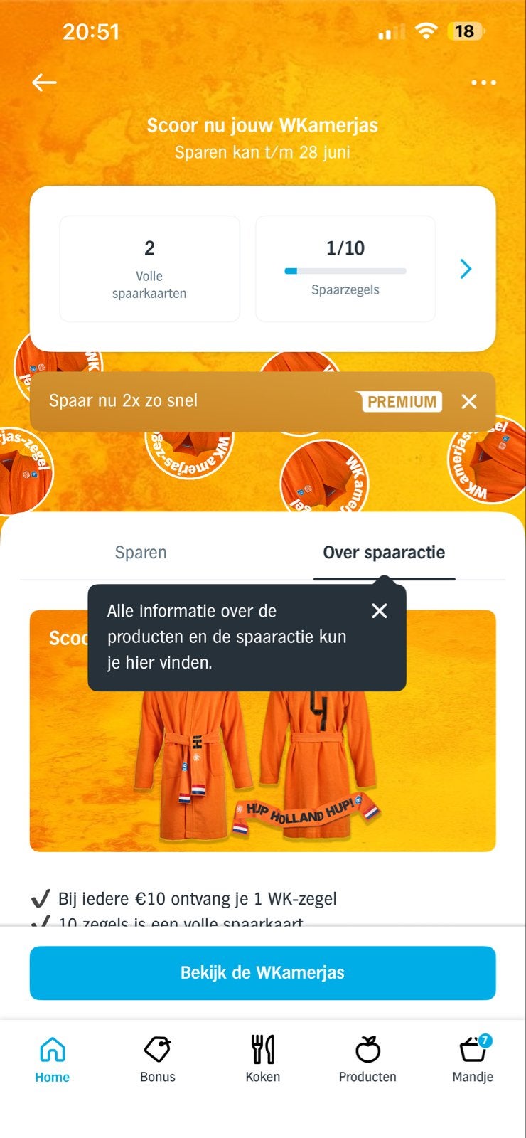 AH Spaarzegels - 3 volle boekjes voor WKamerjas, Hobby en Vrije tijd, Spaarzegeltjes, Ophalen, Winkel, Super of Benzinepomp, Zegels, Bonnen of Punten