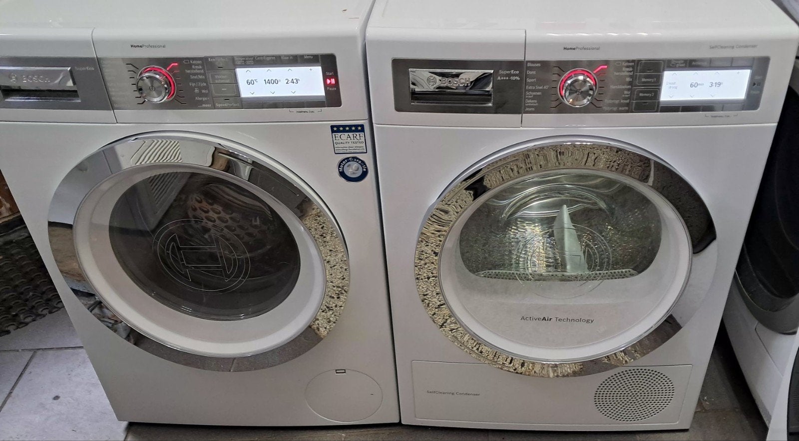 Bosch set home professionele serie 8, 8 tot 10 kg, Ophalen, Zo goed als nieuw, Minder dan 85 cm