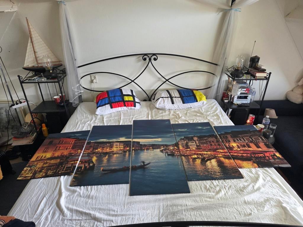 5 Luik Venetië, Ophalen, Zo goed als nieuw, Schilderij, 75 cm of meer