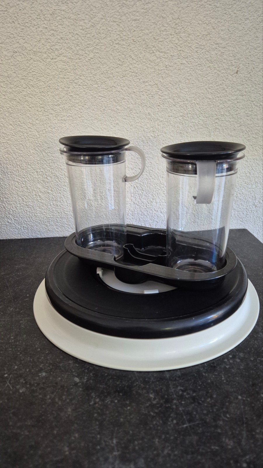 16 stuks Diverse Tupperware: kannetjes, bakjes en meer, Ophalen, Gebruikt, Met deksel, Blauw