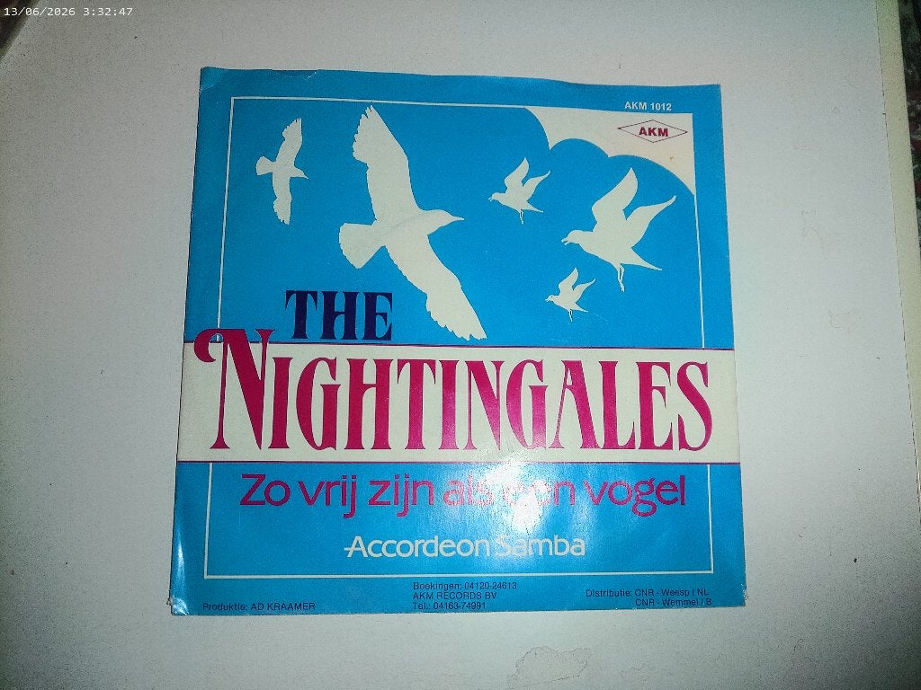 The Nightingales - Zo vrij zijn als een vogel, Fotohoes, Ophalen of Verzenden, Zo goed als nieuw, Nederlandstalig