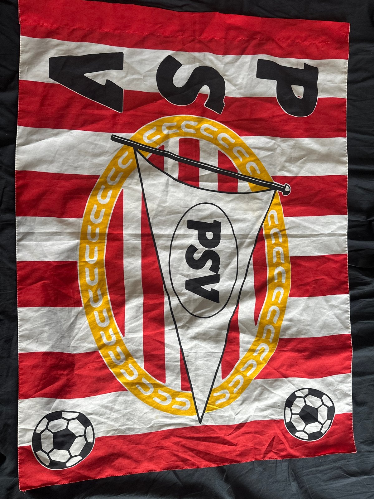 Retro PSV vlag, Ophalen of Verzenden, Gebruikt, PSV, Overige typen