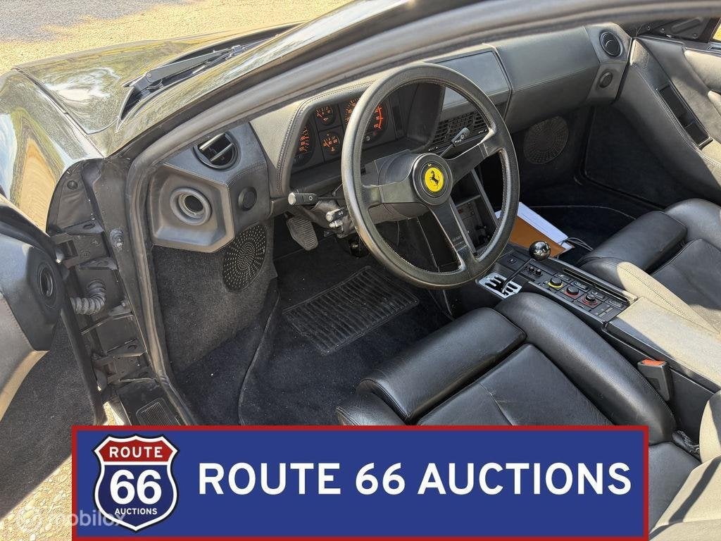 Ferrari Testarossa | 1987 | Route 66 Auctions, Auto's, Oldtimers, Overige carrosserieën, Zwart, Bedrijf, Handgeschakeld