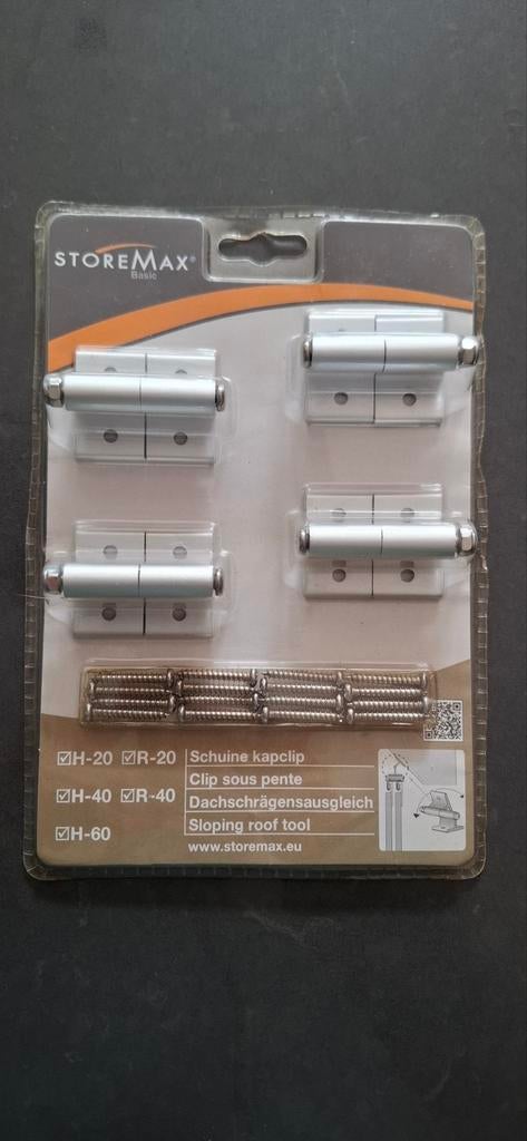 STOREMAX Schuine kapclip voor zoldertoepassingen, Doe-het-zelf en Verbouw, Hang- en Sluitwerk, Ophalen of Verzenden, Nieuw