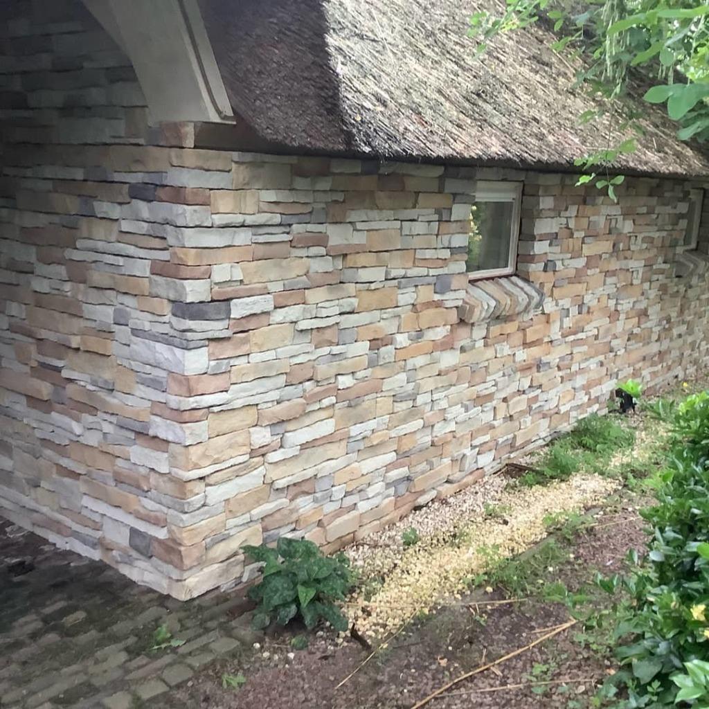 STONEPANELS MUURSTRIPS STEENSTRIP AANBIEDING!WOOD AND STONES, Tuin en Terras, Ophalen of Verzenden, Nieuw, Natuursteen, 25 tot 50 cm