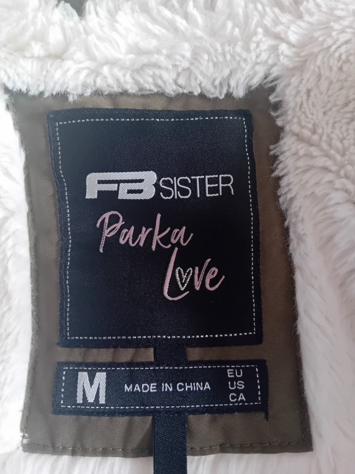 FB Sister Parka Love jas maat M, FB Sister, Gedragen, Groen, Ophalen