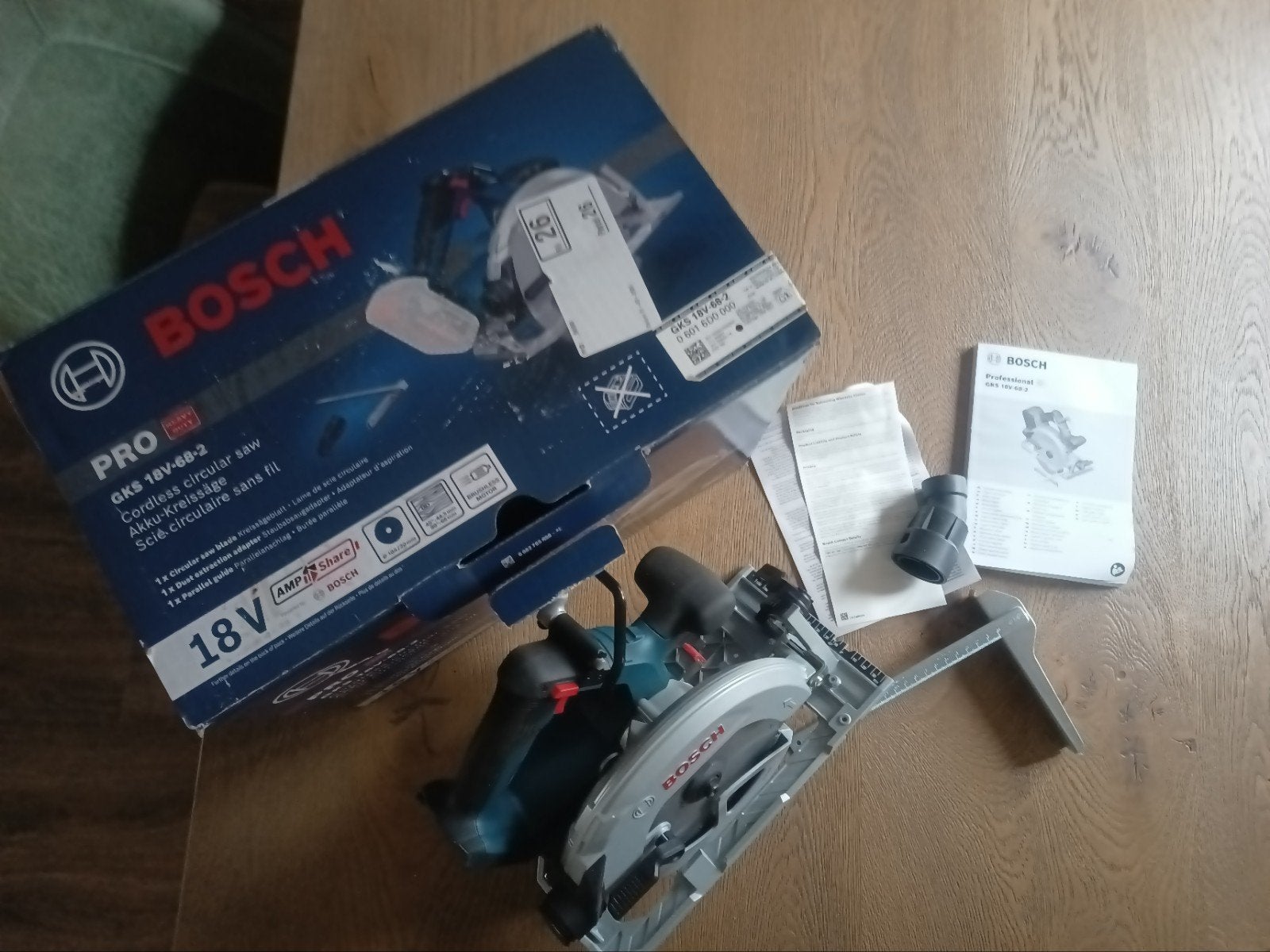 Bosch GKS 18v-68-2 190mm (2026) Cirkelzaag met garantie, Cirkelzaag, 70 mm of meer, Ophalen of Verzenden, Zo goed als nieuw