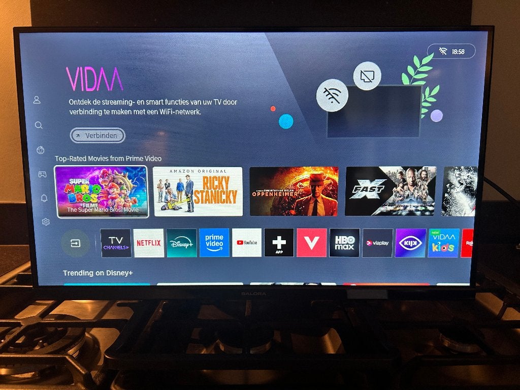 24 inch smart TV Salora, Overige merken, LED, 50 Hz, Ophalen of Verzenden